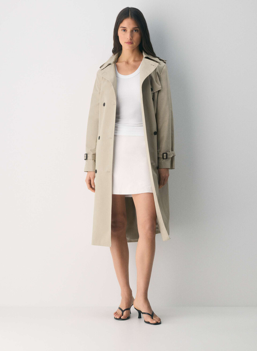classic mini skirt - crepette light birch