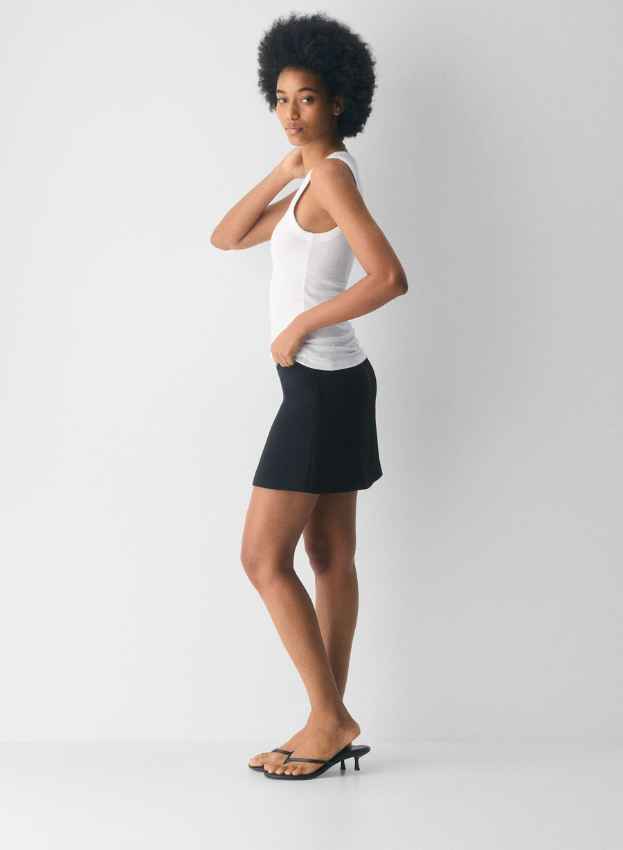 classic mini skirt - crepette black