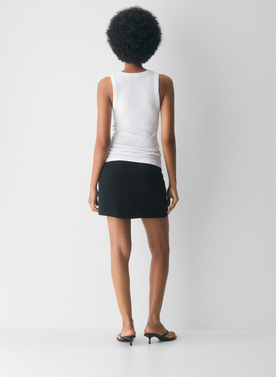 classic mini skirt - crepette black