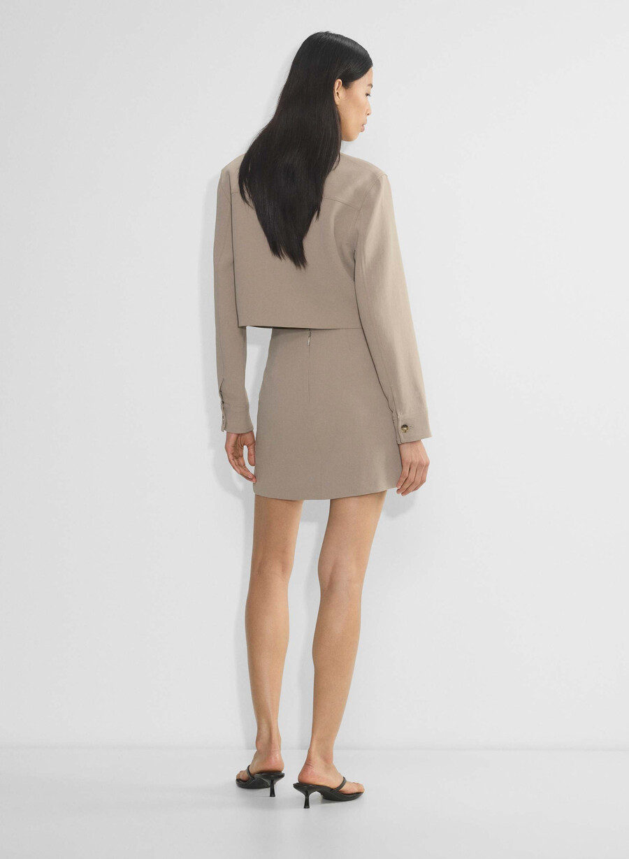 classic mini skirt - crepette nomad taupe