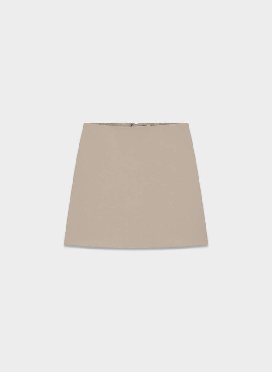 classic mini skirt - crepette nomad taupe