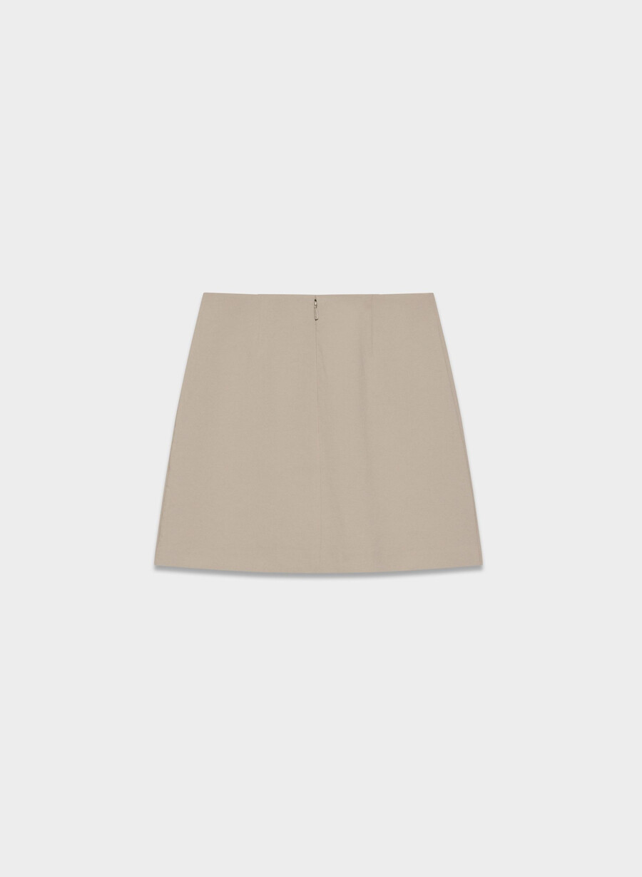 classic mini skirt - crepette nomad taupe
