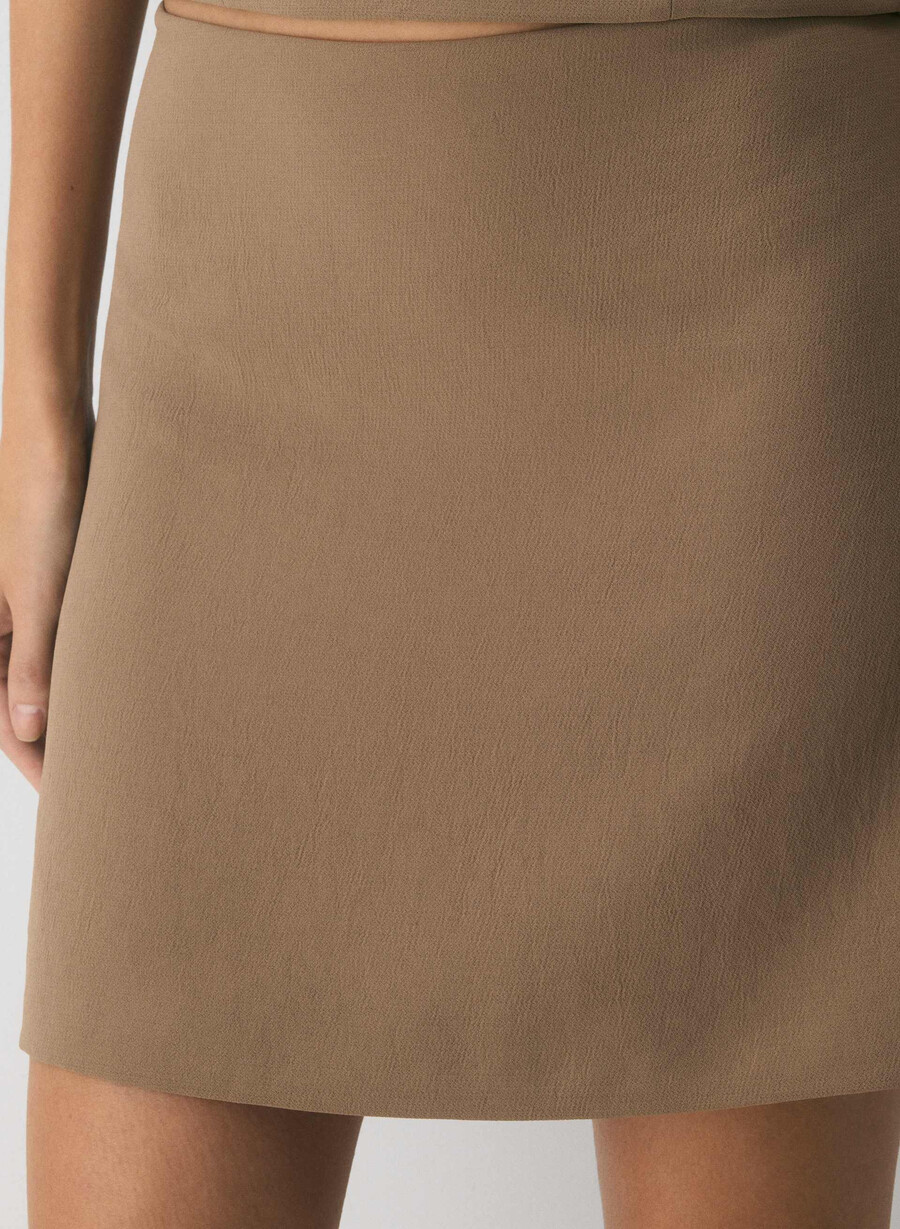 classic mini skirt - crepette folio brown