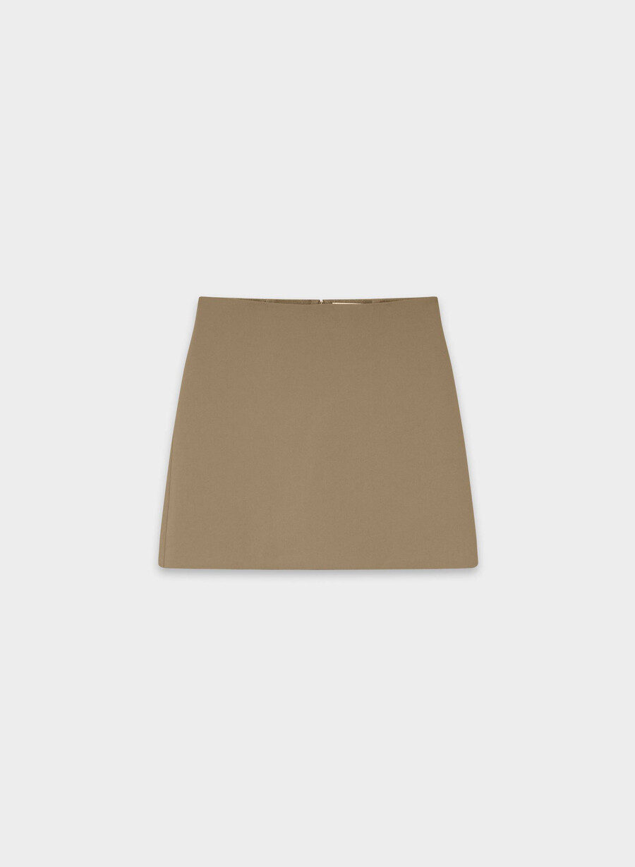 classic mini skirt - crepette folio brown