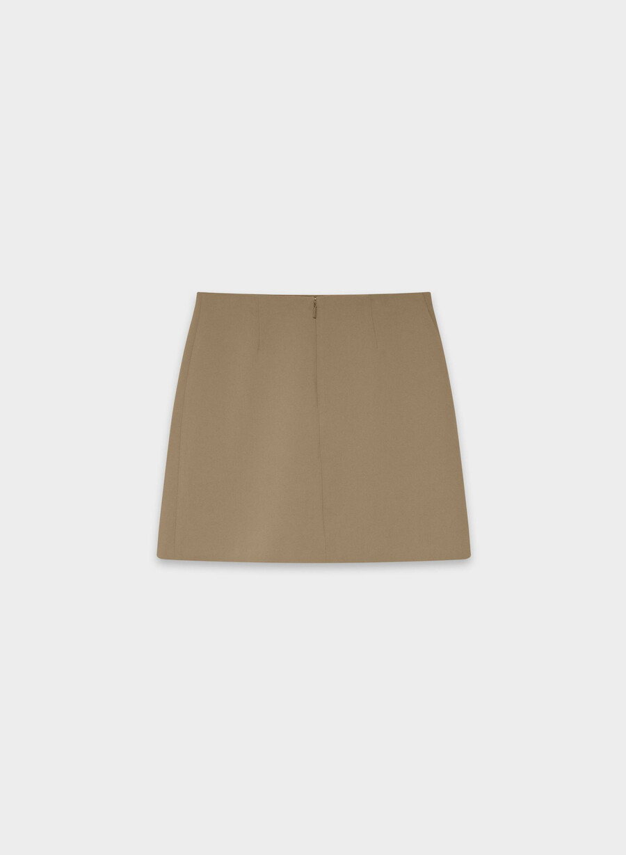 classic mini skirt - crepette folio brown