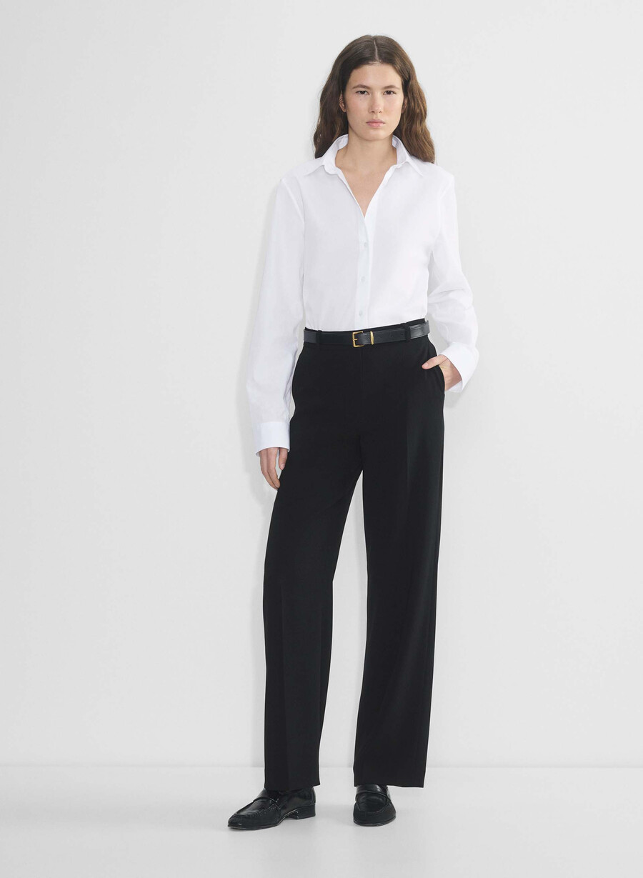 agency pant - mirror crepe black