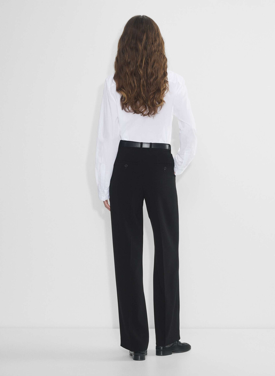 agency pant - mirror crepe black