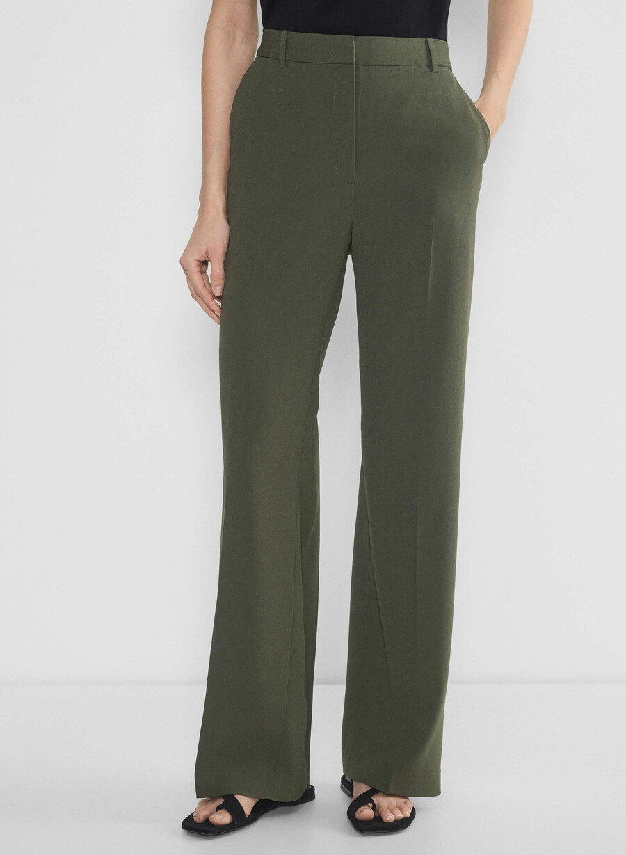 agency pant - mirror crepe dark olive