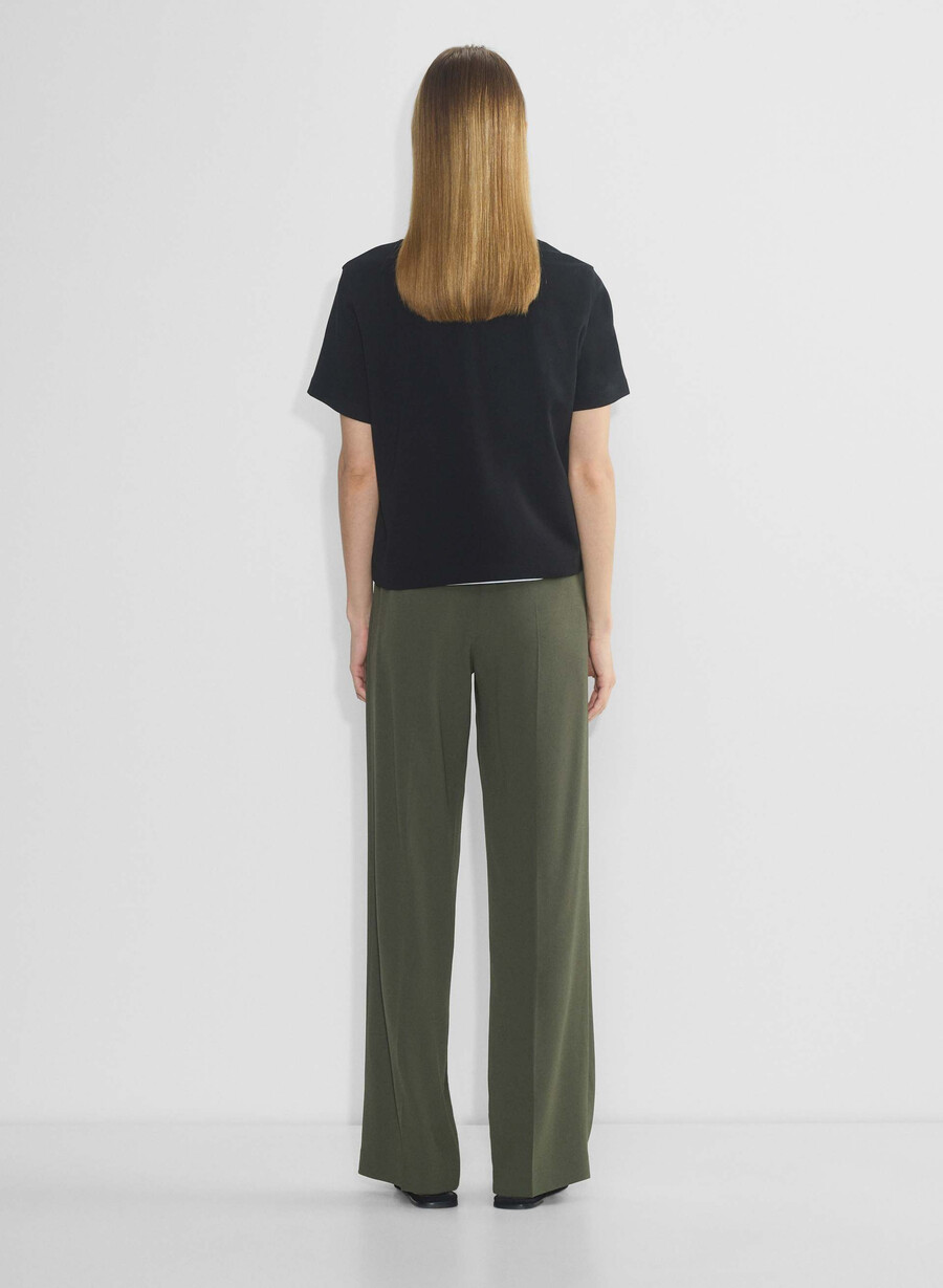 agency pant - mirror crepe dark olive