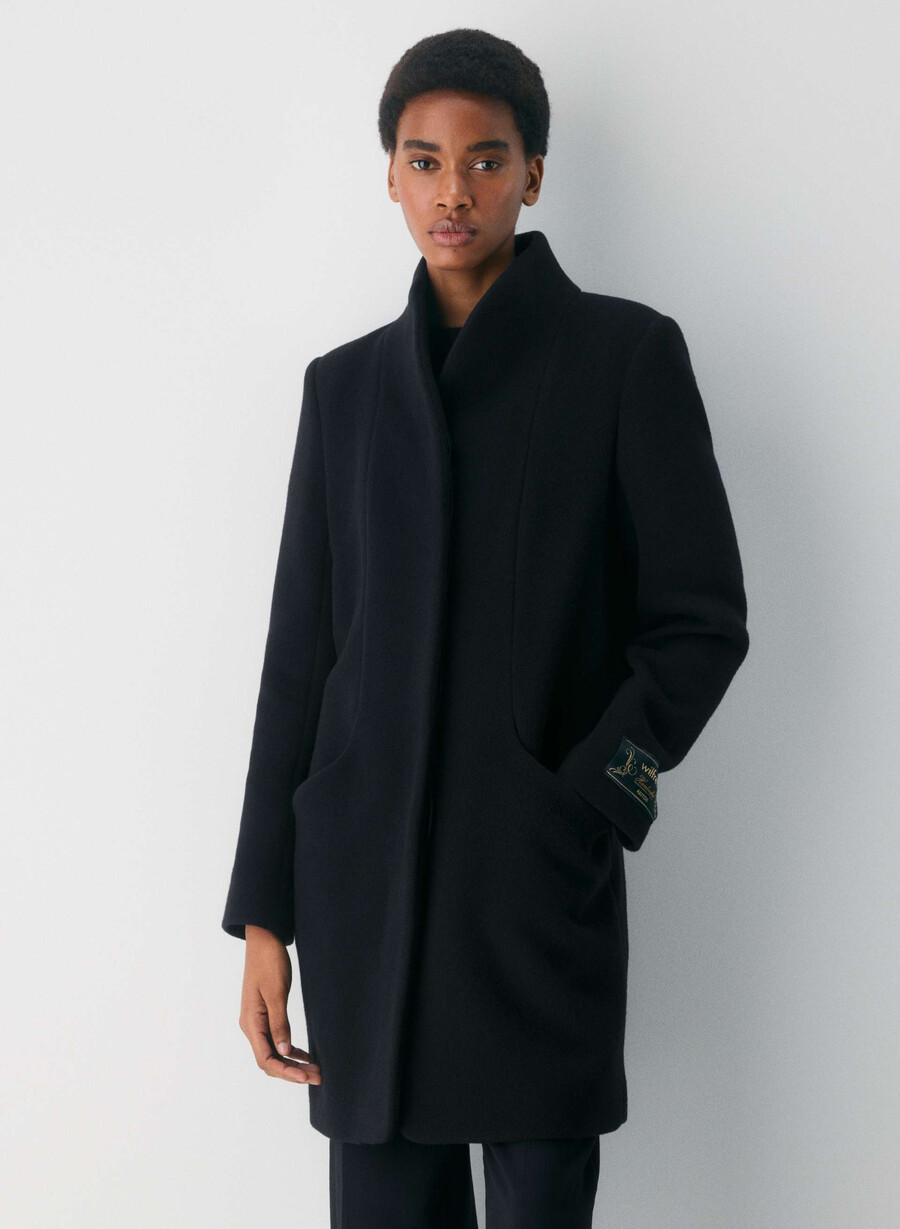 the cocoon coat new - wool cashmere black