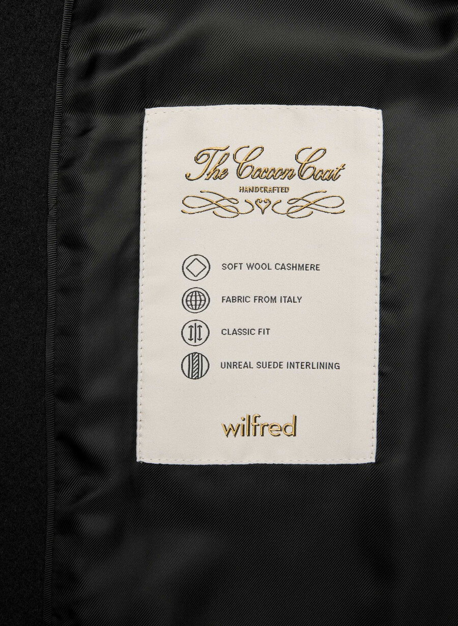 the cocoon coat new - wool cashmere black