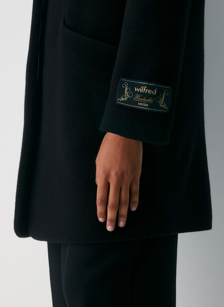 the cocoon coat new - wool cashmere black