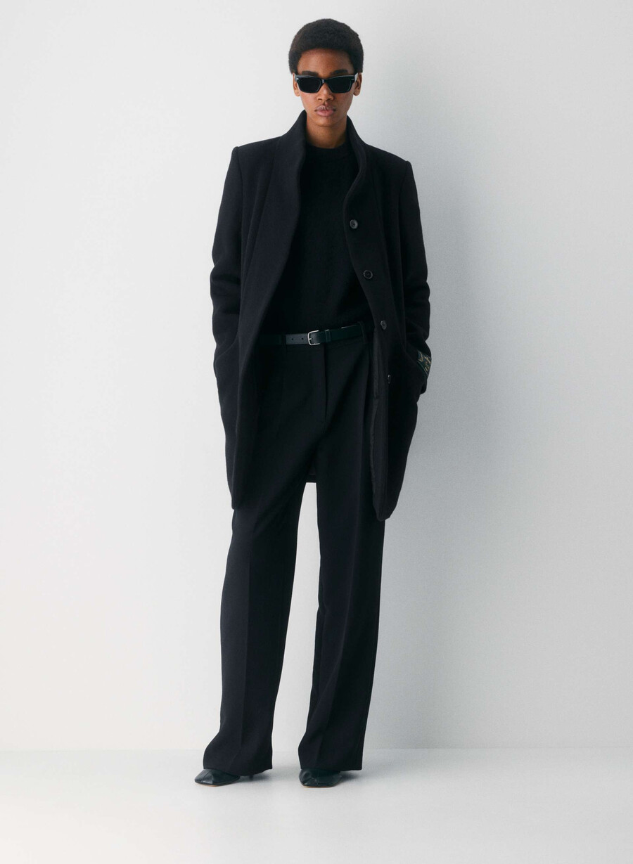 the cocoon coat new - wool cashmere black