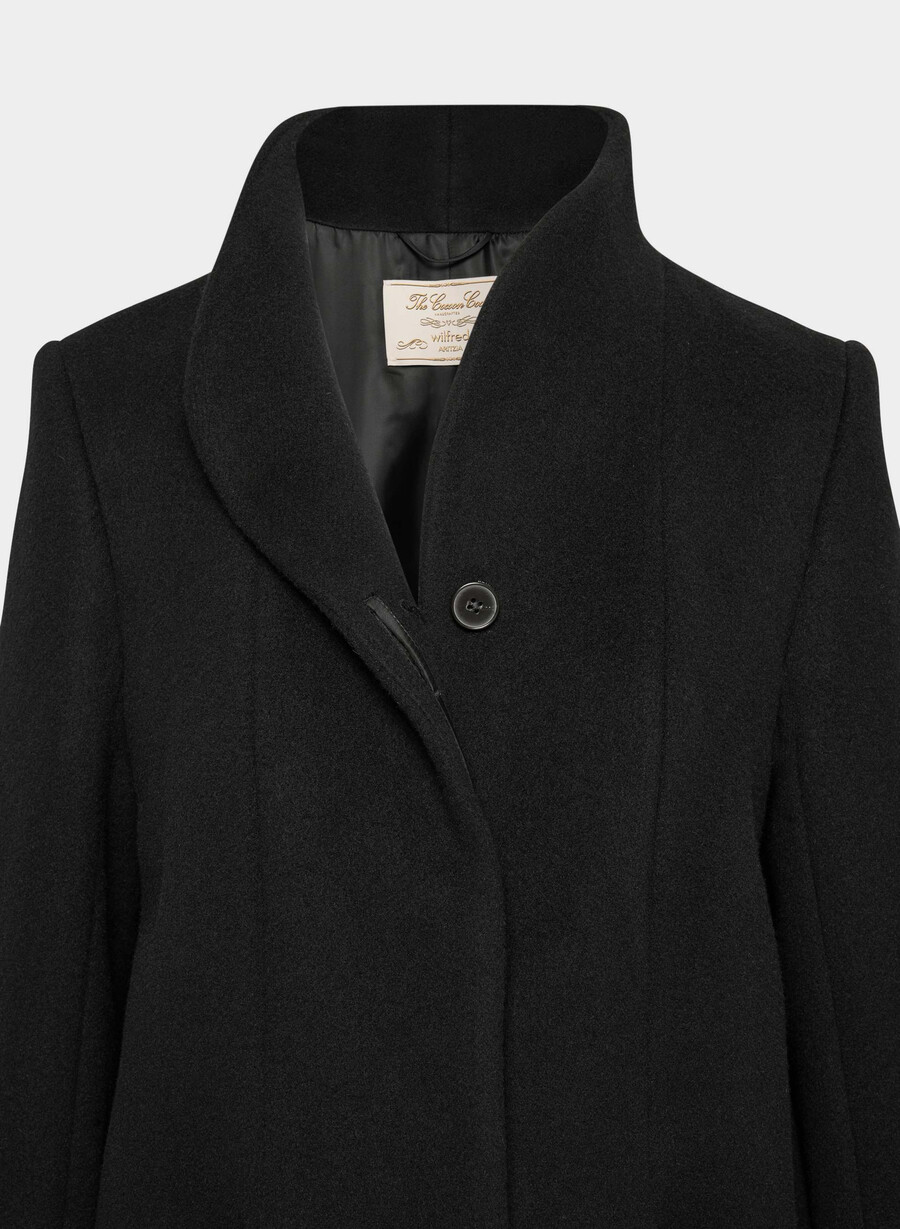 the cocoon coat new - wool cashmere black