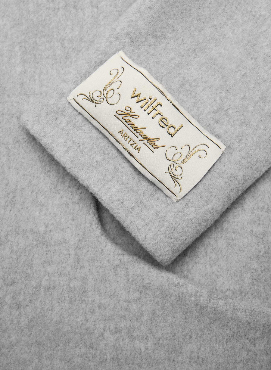 the cocoon coat new - wool cashmere heather light grey