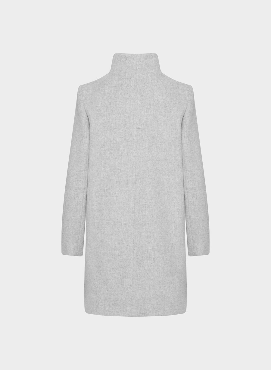 the cocoon coat new - wool cashmere heather light grey