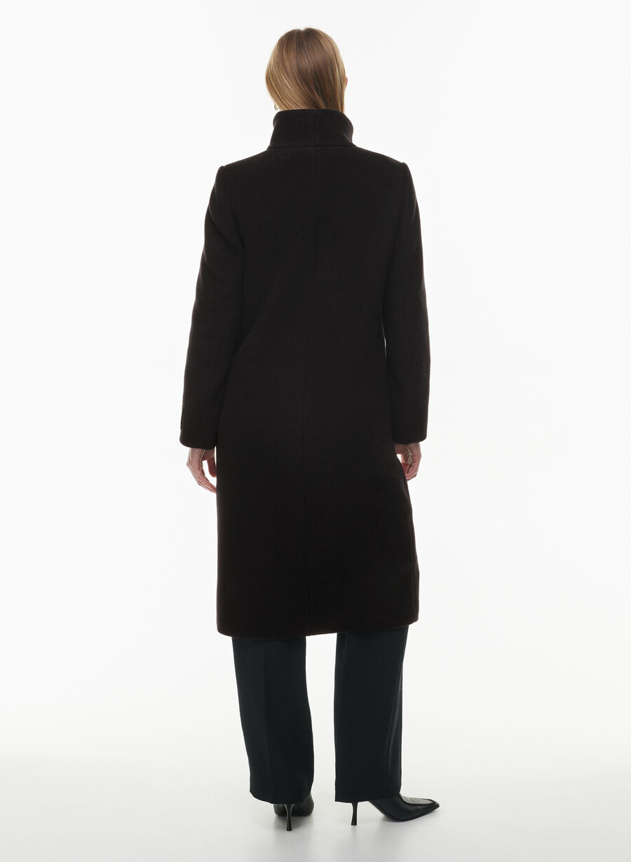 the cocoon long coat - wool cashmere black
