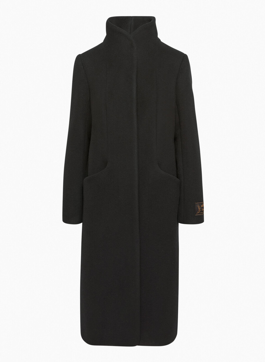 the cocoon long coat - wool cashmere black