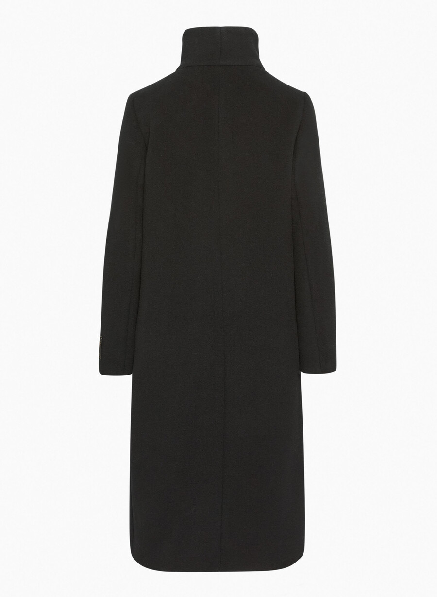 the cocoon long coat - wool cashmere black