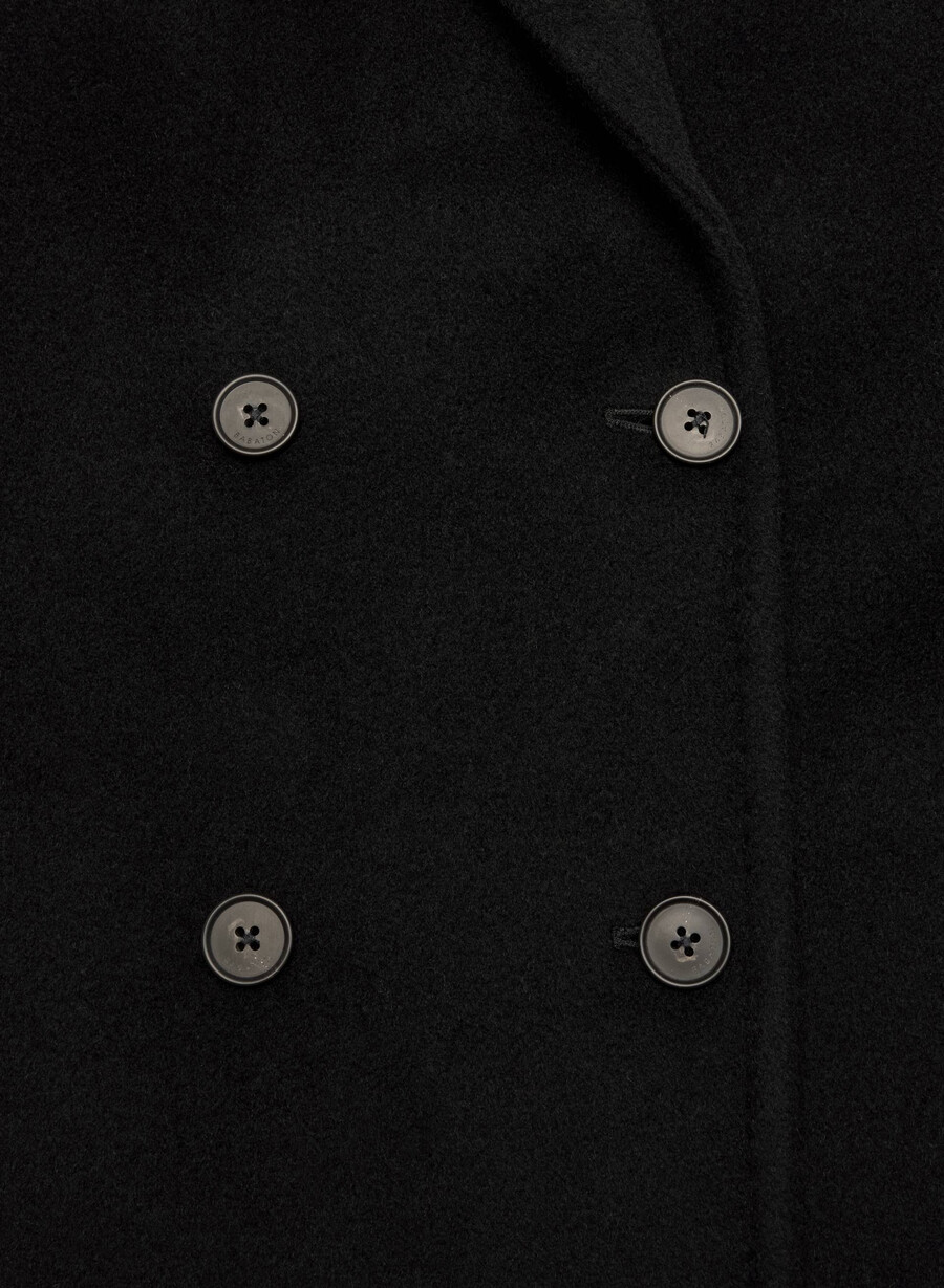the slouch coat new - recamel wool black