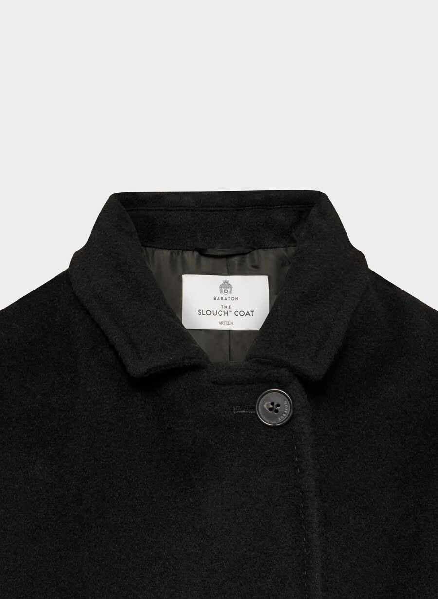 the slouch coat new - recamel wool black