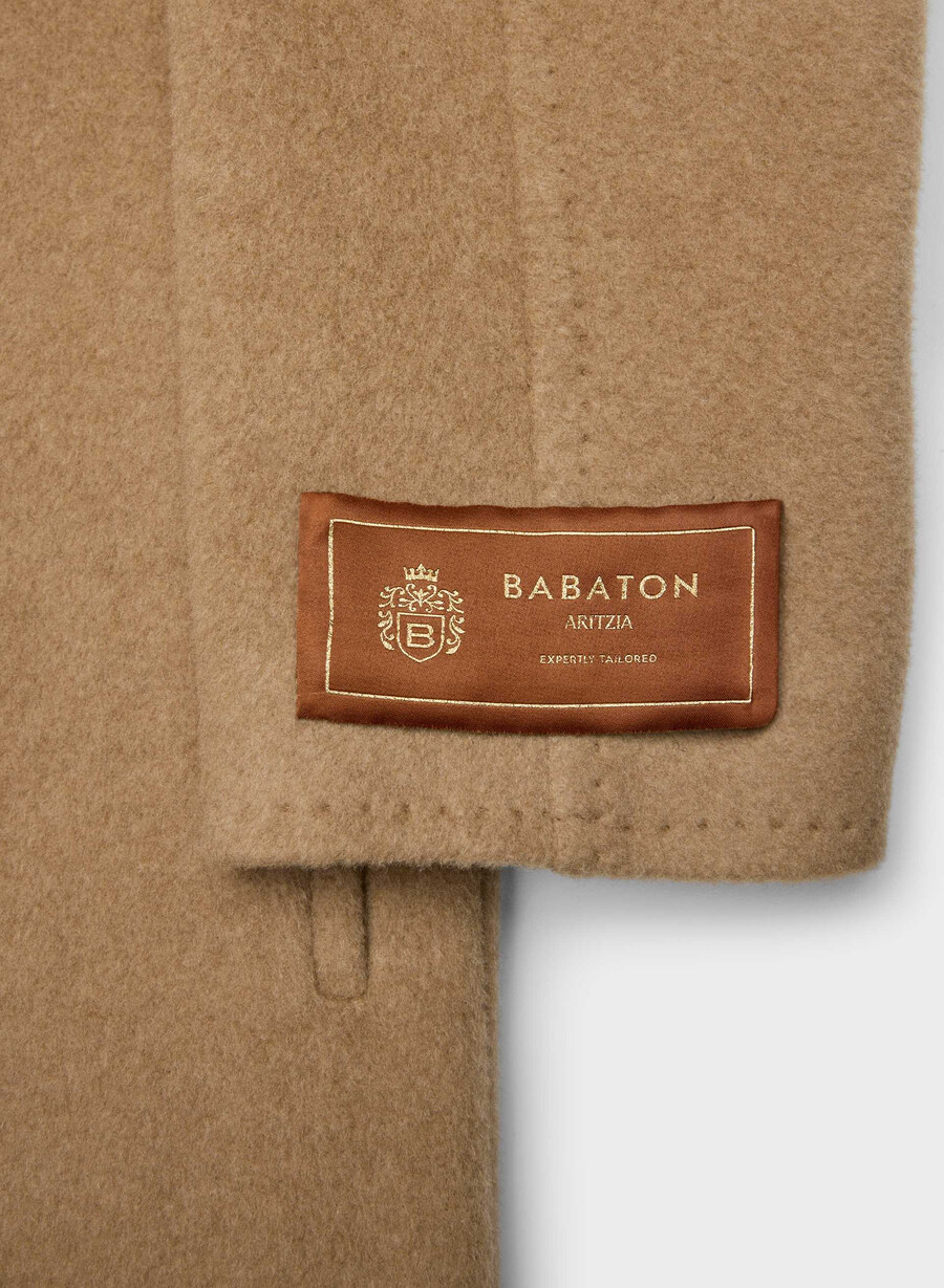 the slouch coat new - recamel wool cocoa sand