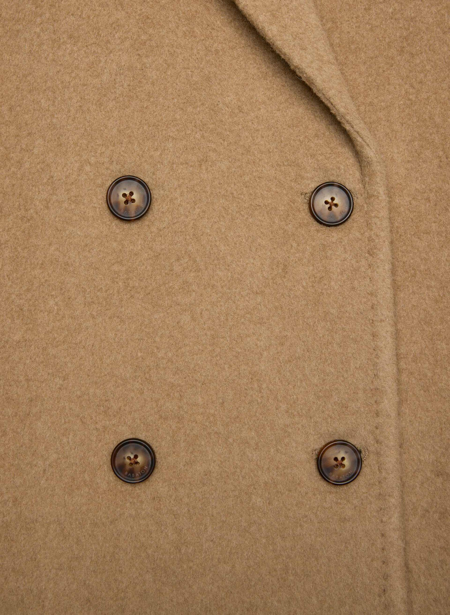the slouch coat new - recamel wool cocoa sand