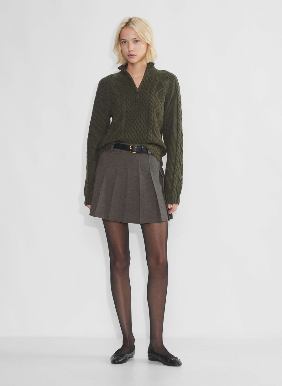 boreal 14 zip sweater dark olive