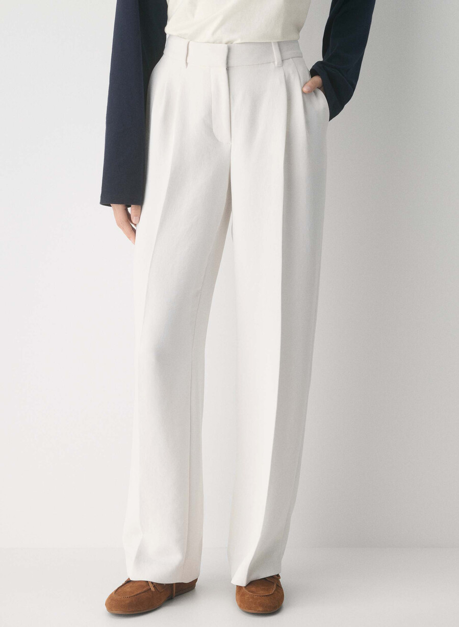the effortless pant lo-rise - crepette light birch