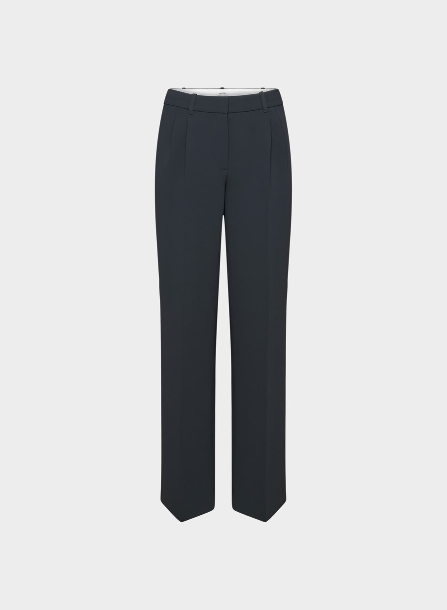 the effortless pant lo-rise - crepette dark night navy