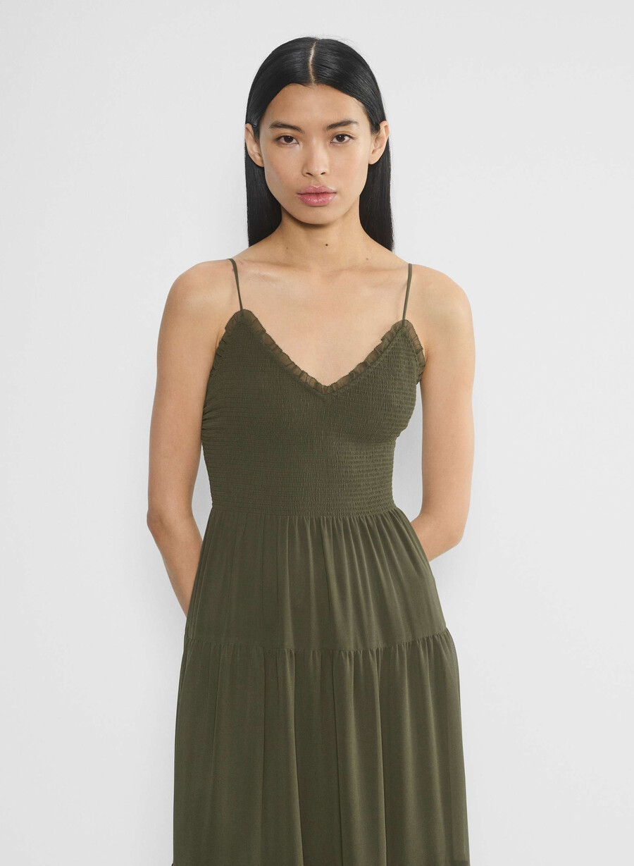 tuberose dress dark olive
