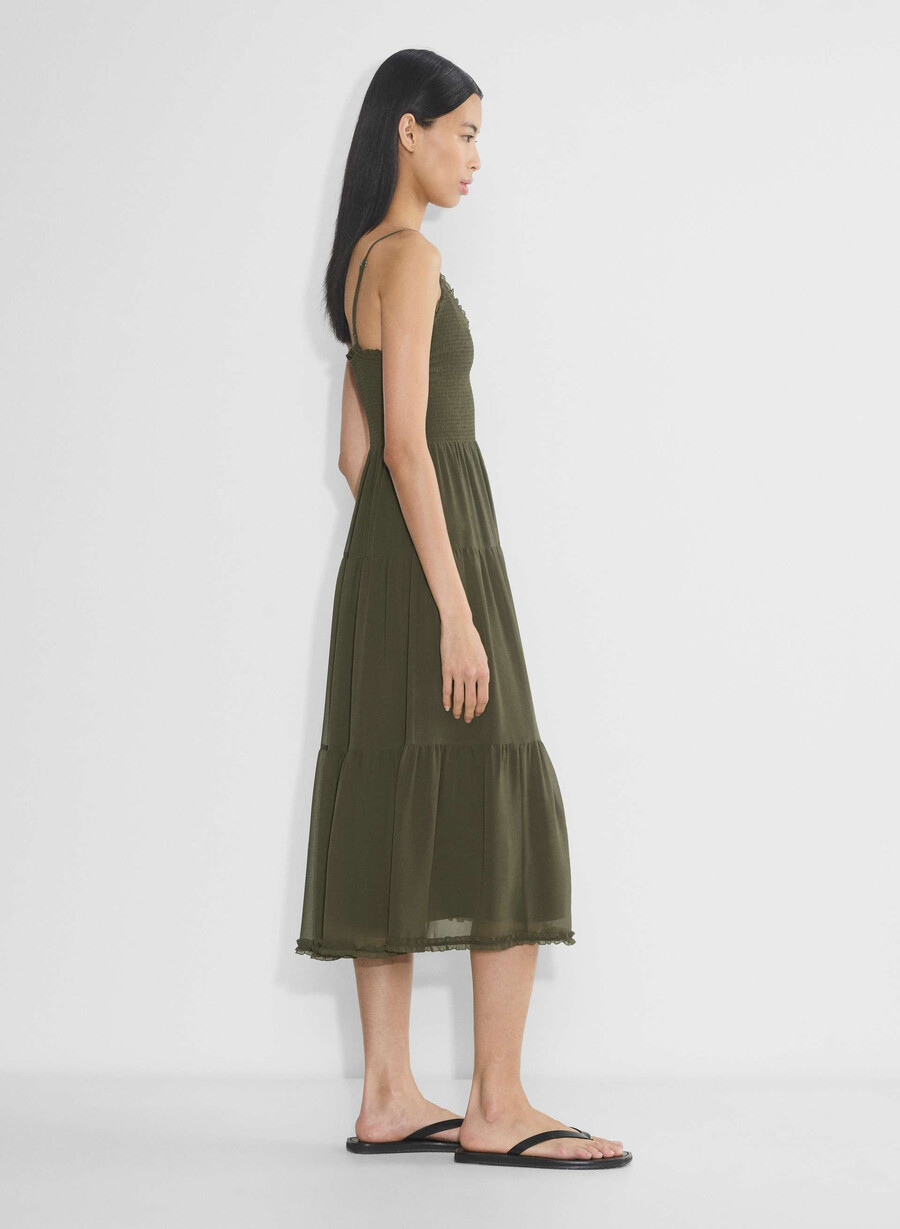 tuberose dress dark olive