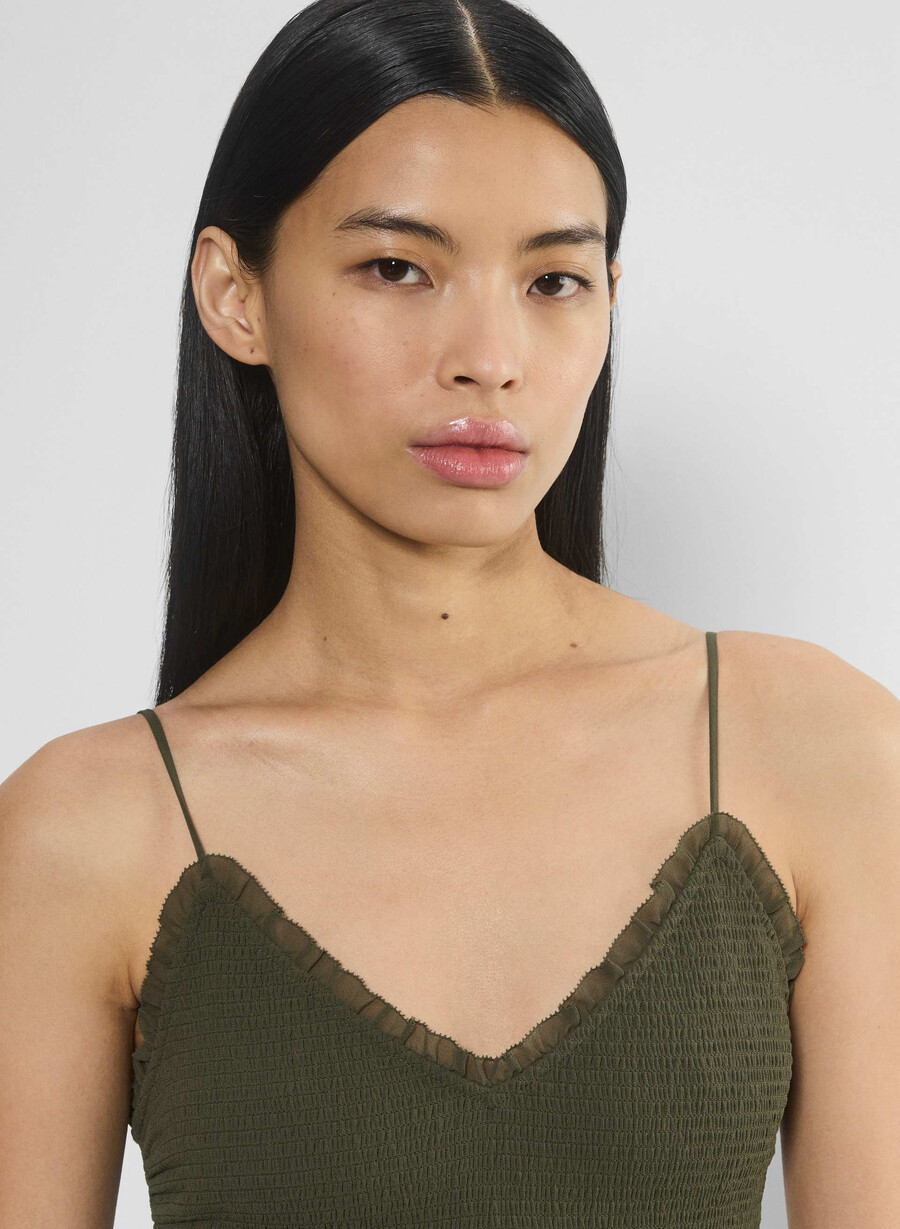 tuberose dress dark olive
