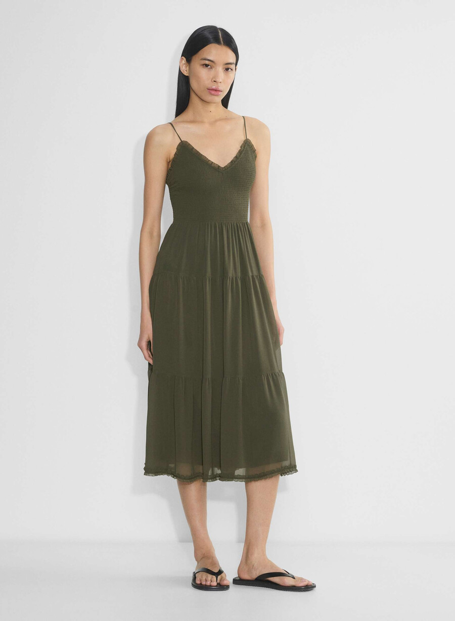 tuberose dress dark olive
