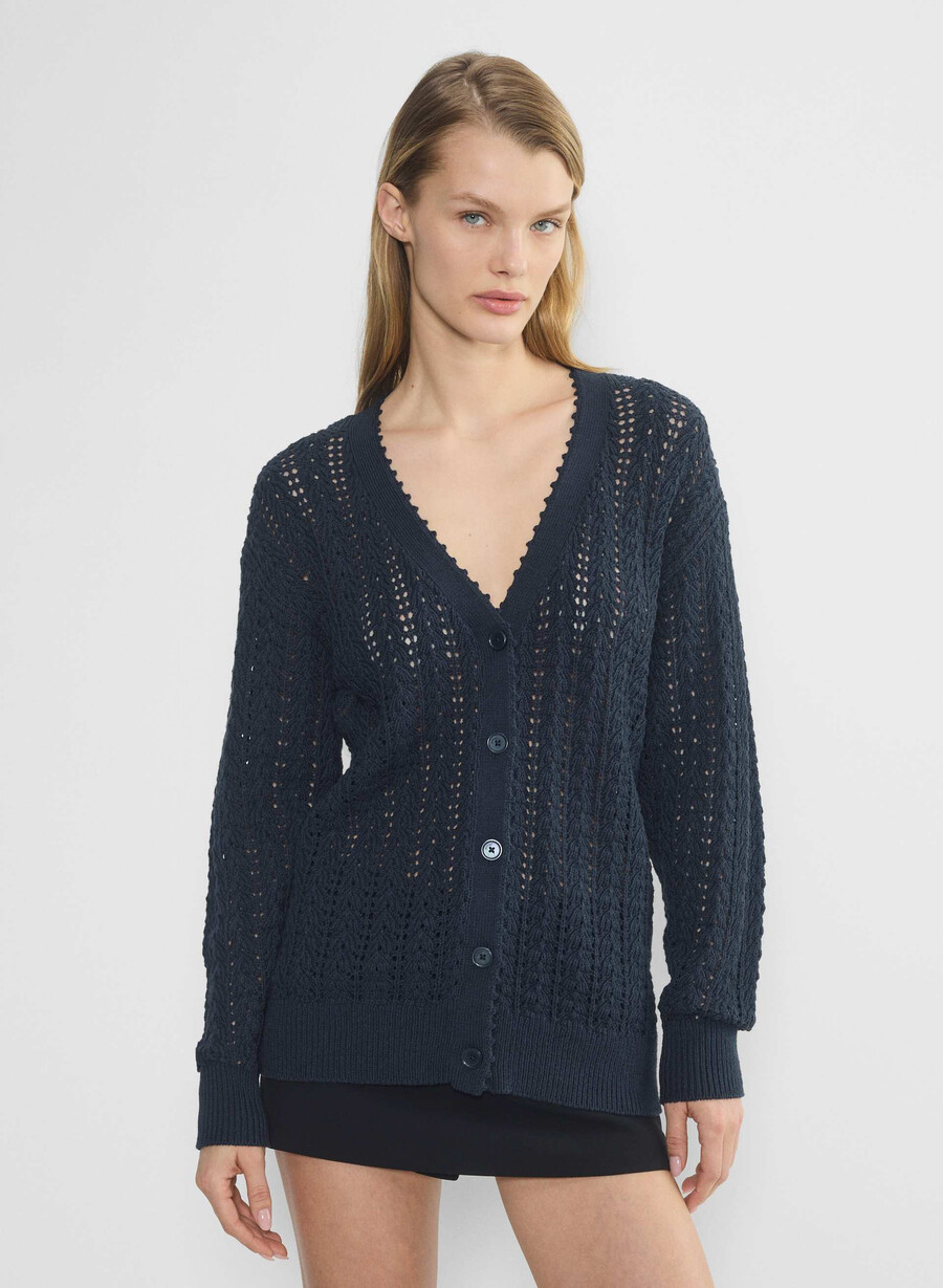 reverence cardigan dark night navy