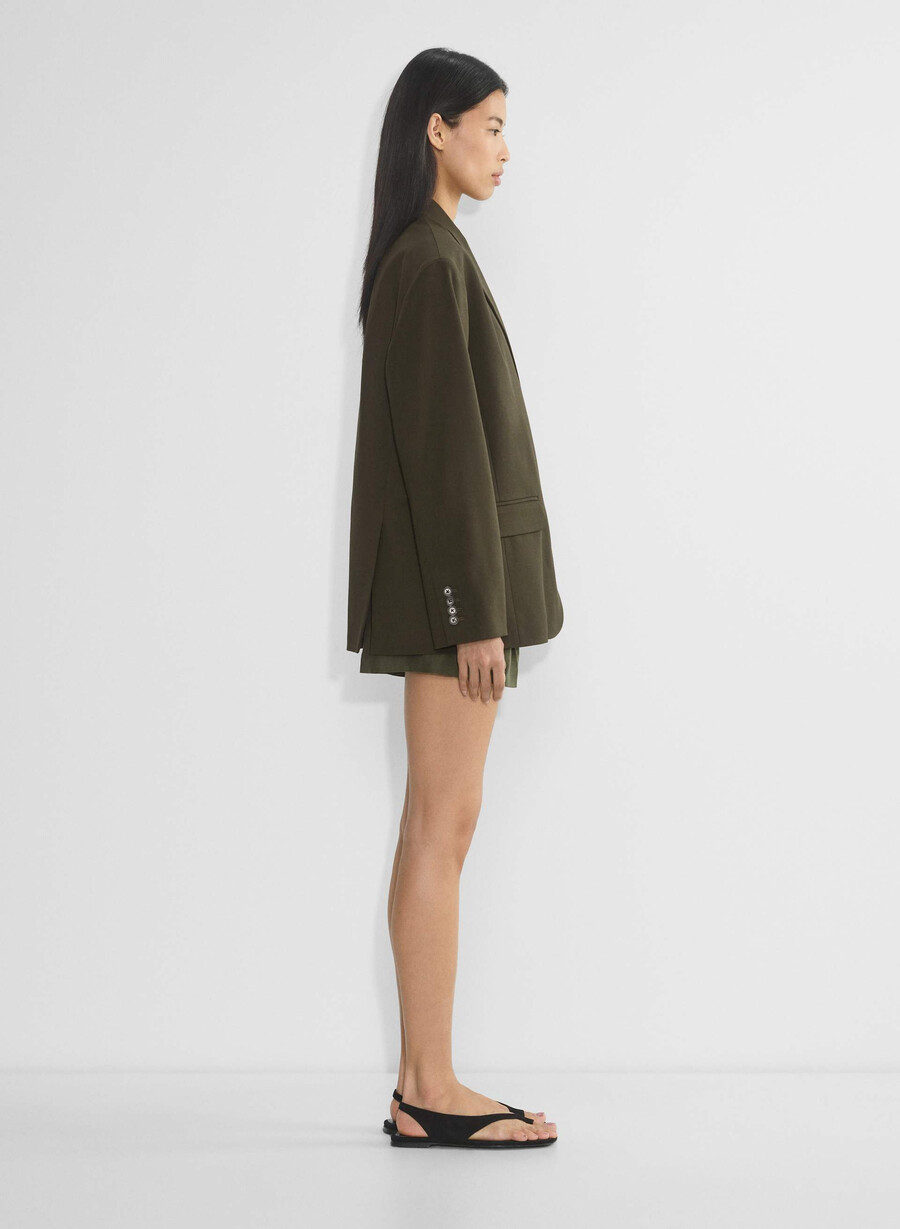 vogue blazer - city wool dark olive