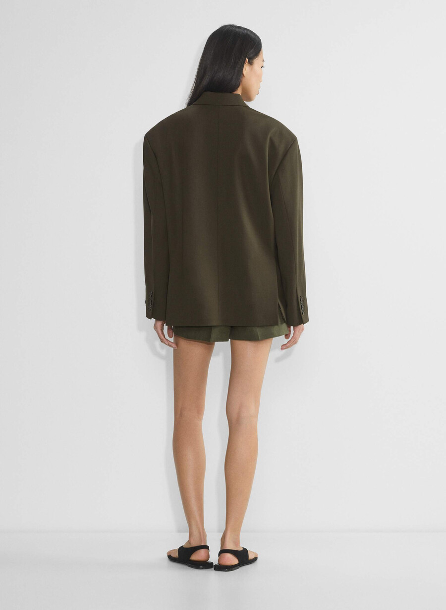 vogue blazer - city wool dark olive