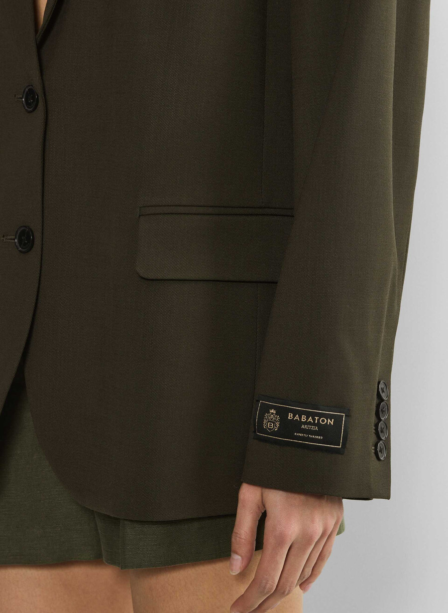 vogue blazer - city wool dark olive