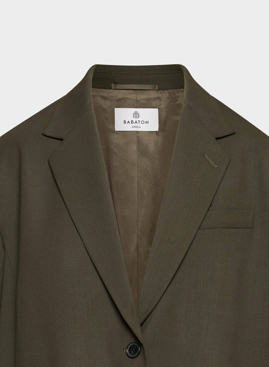 vogue blazer - city wool dark olive