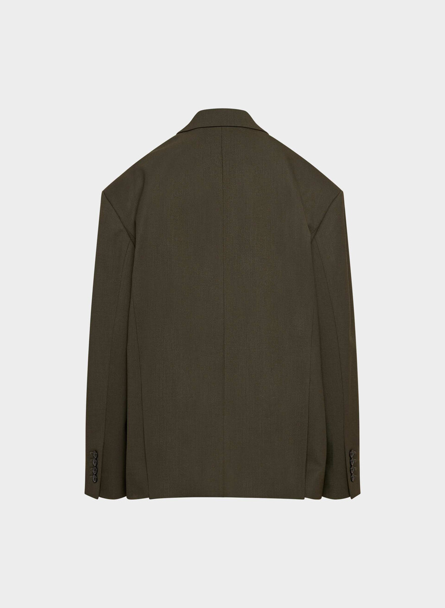 vogue blazer - city wool dark olive