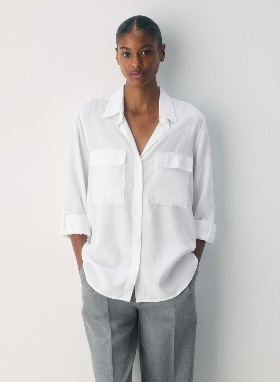 utility shirt white