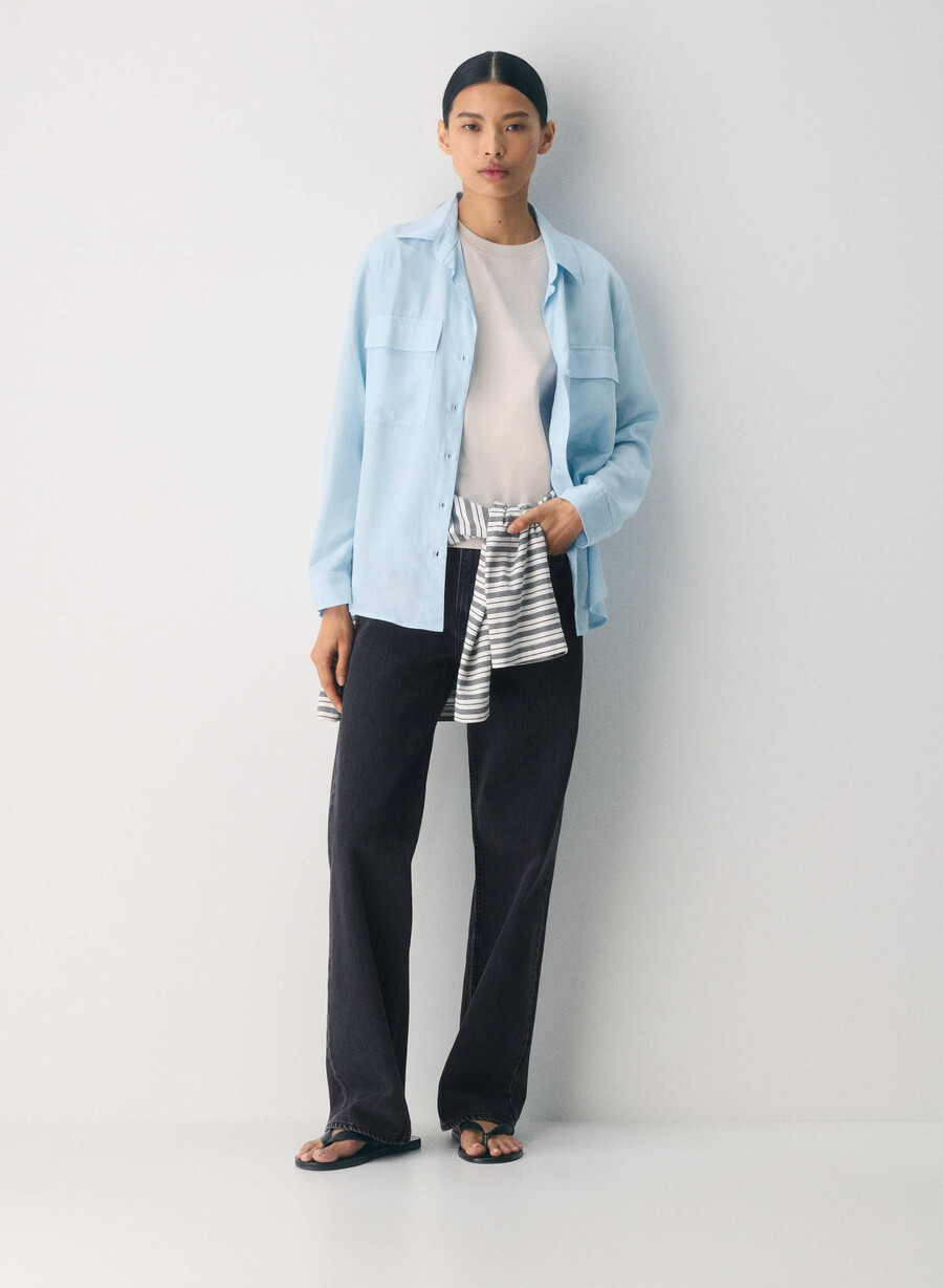 utility shirt vntg vll blue