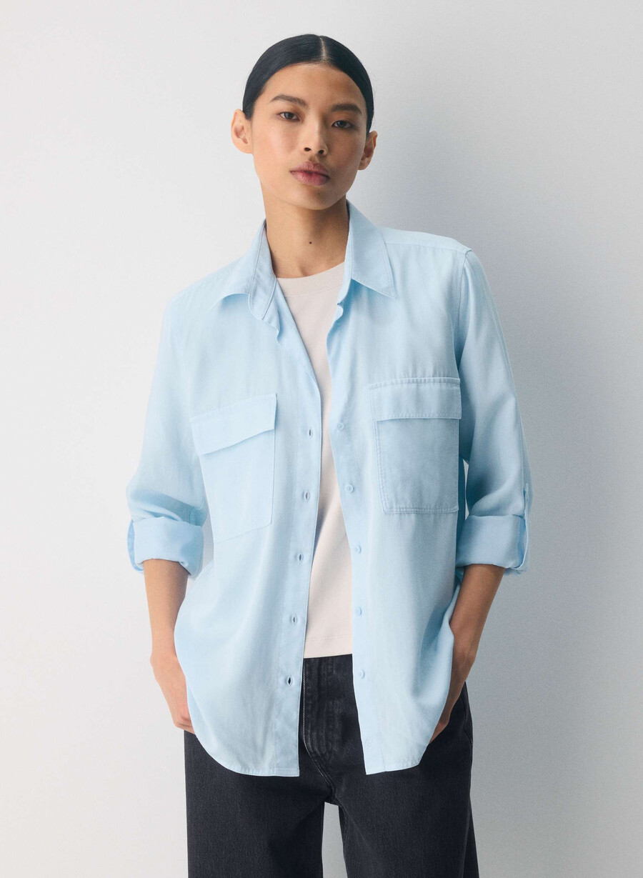 utility shirt vntg vll blue
