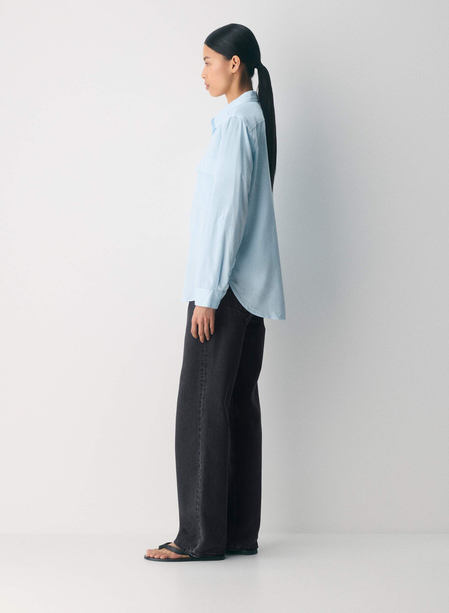 utility shirt vntg vll blue