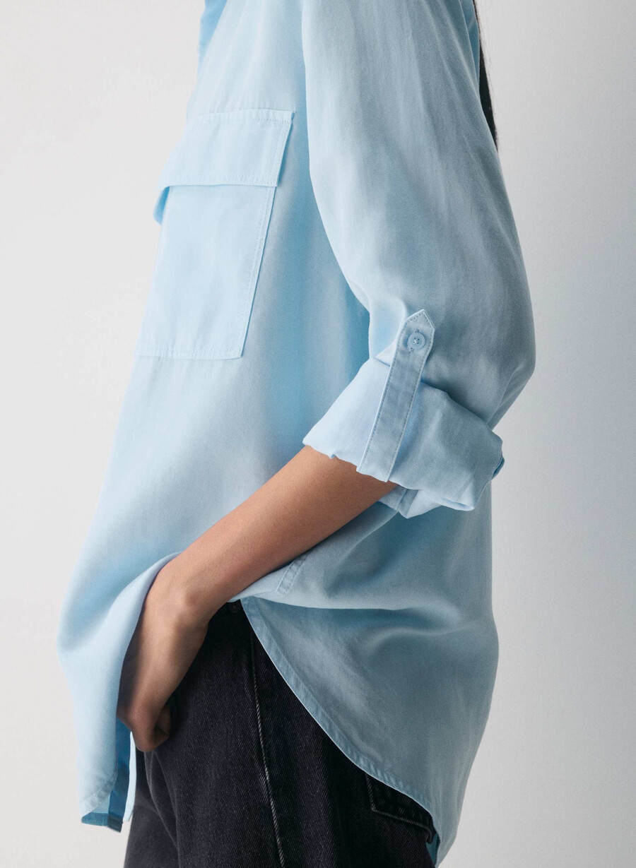 utility shirt vntg vll blue