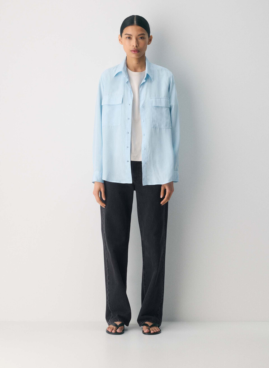 utility shirt vntg vll blue