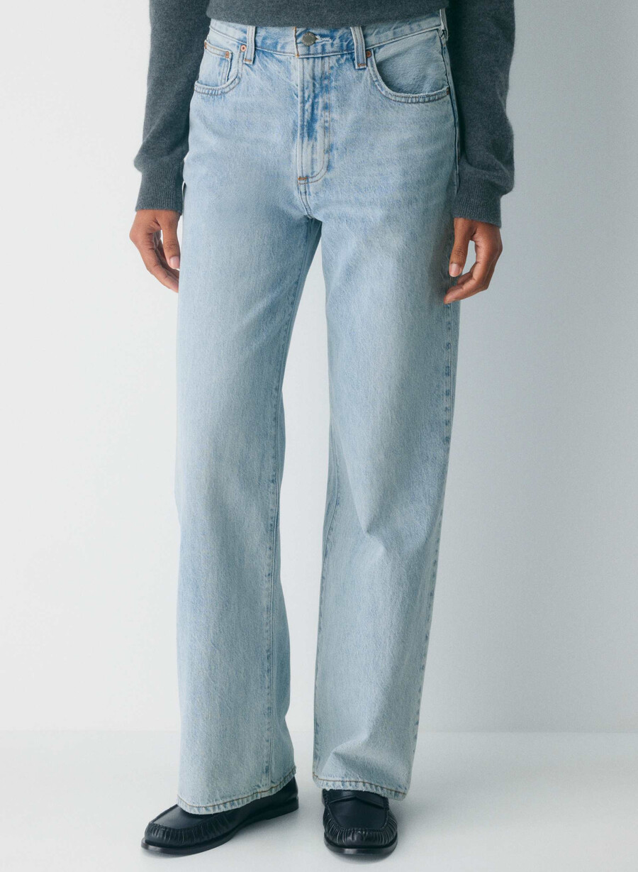 denim forum the farrah hi-rise wide jean 15 yrs brl thr bleu