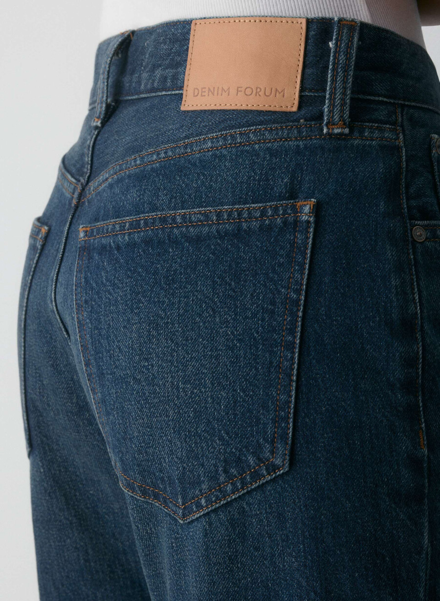 denim forum the farrah hi-rise wide jean be about dark bleu