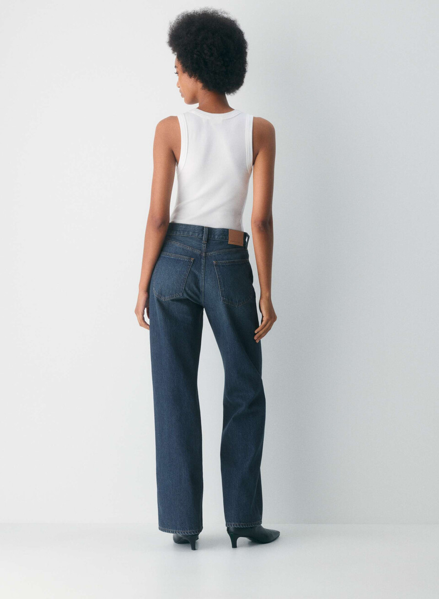 denim forum the farrah hi-rise wide jean be about dark bleu