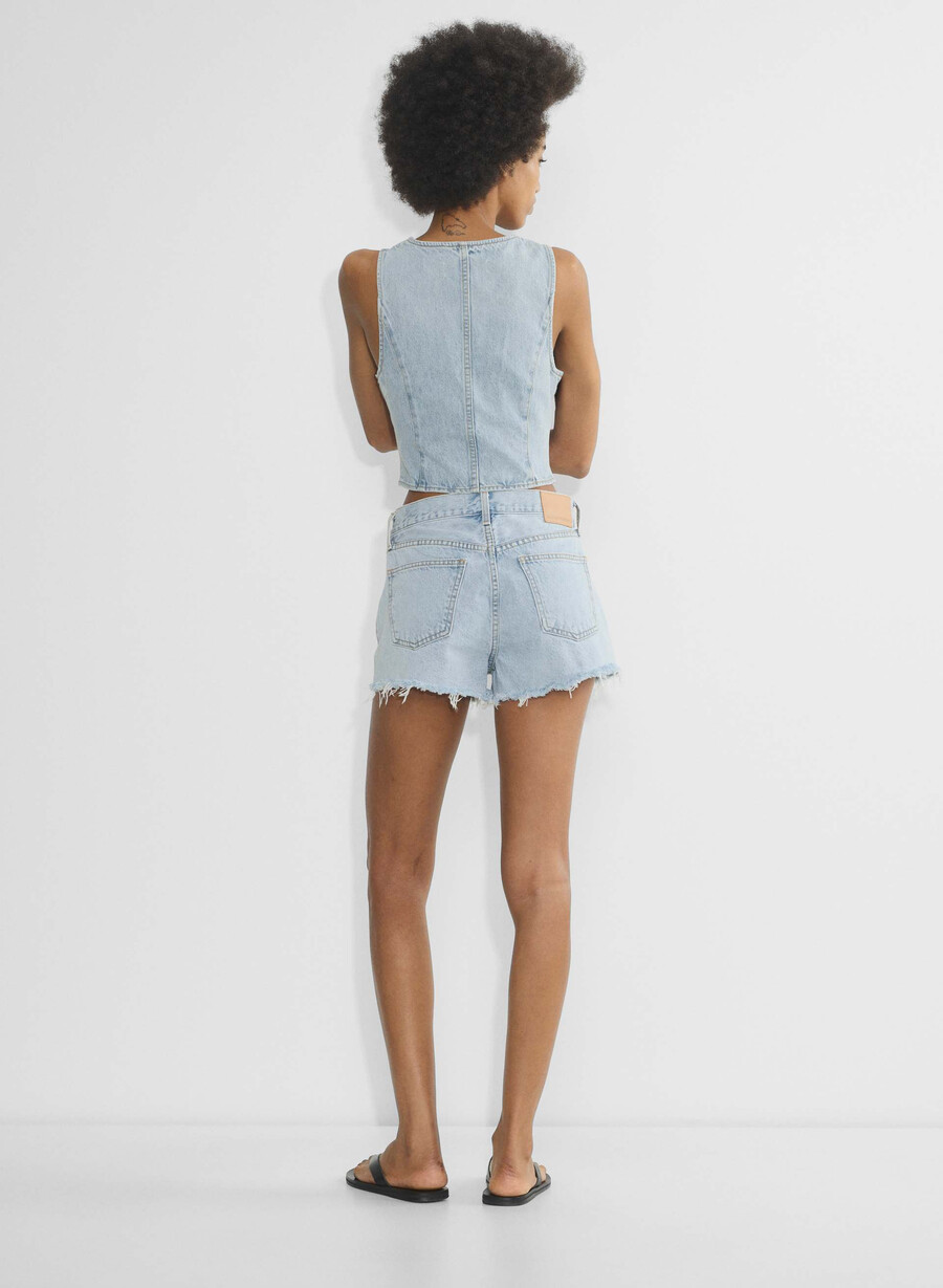 denim forum the ex-boyfriend hi-rise denim short here comes the sn bl
